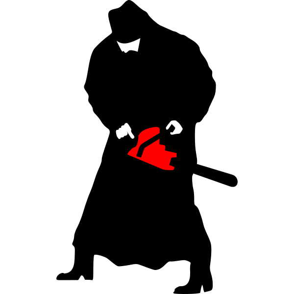 SVG Priest with a chainsaw
