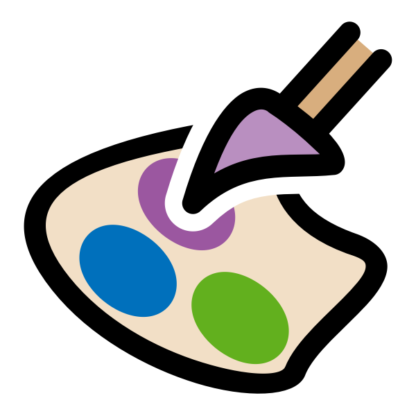 SVG Primary palette line art vector image