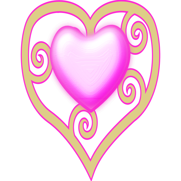 SVG princess crown heart