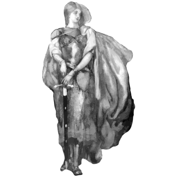 SVG Princess Ida Grayscale 2