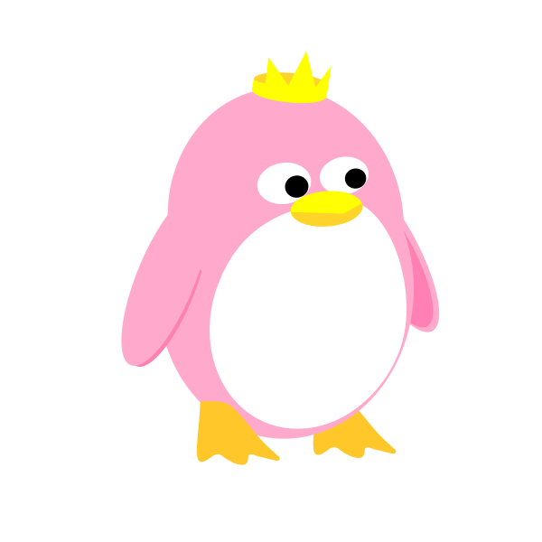 SVG Princess penguin vector graphics