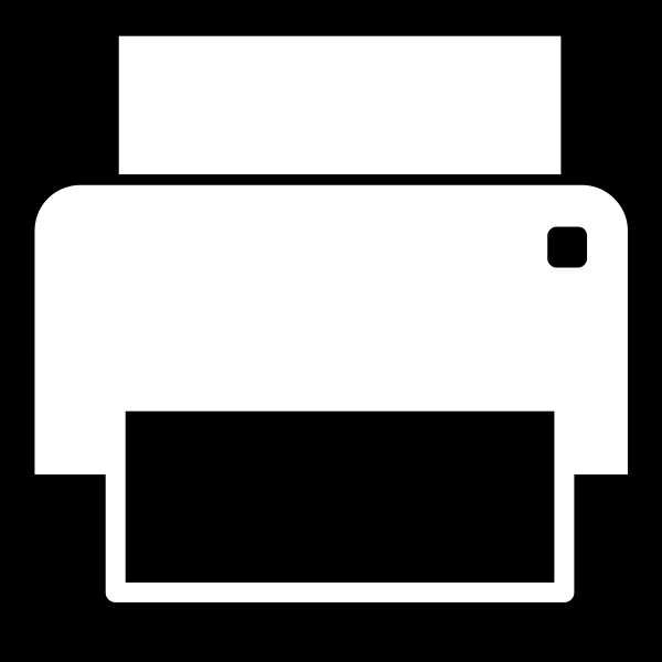 SVG Printer monochrome icon