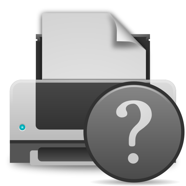 SVG Printer Question Icon vector image