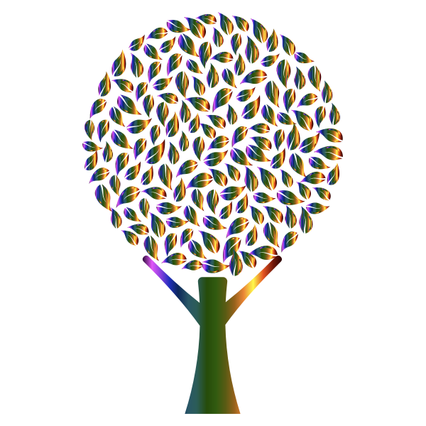 SVG Prismatic abstract tree