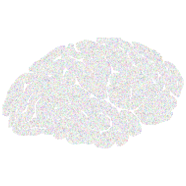 SVG Prismatic alphanumeric brain