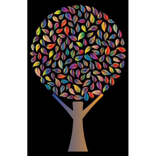 SVG Prismatic colorful plant