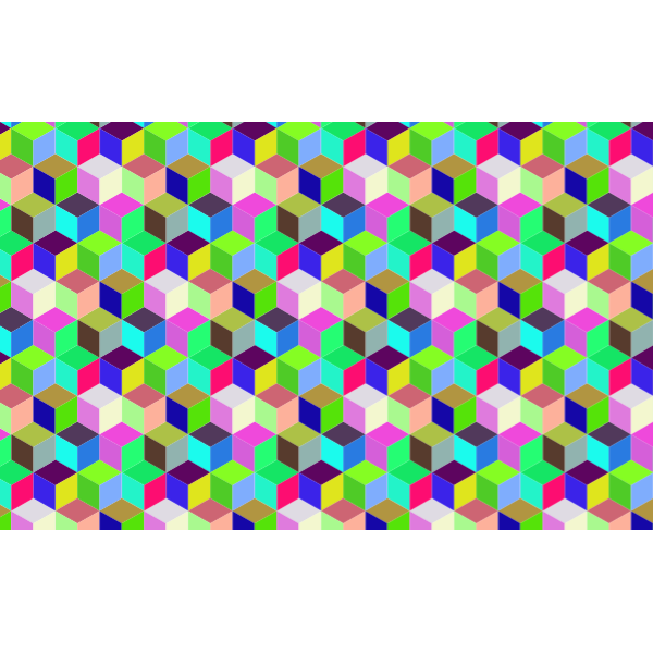 SVG Prismatic cubes pattern