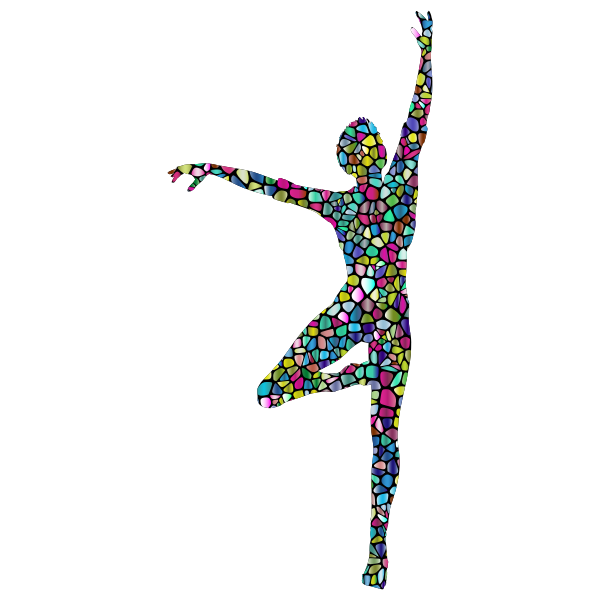SVG Prismatic dancing woman