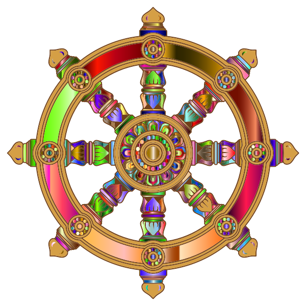 SVG Prismatic dharma wheel