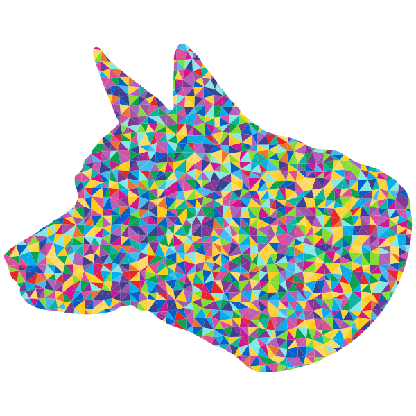 SVG Prismatic dog039s head
