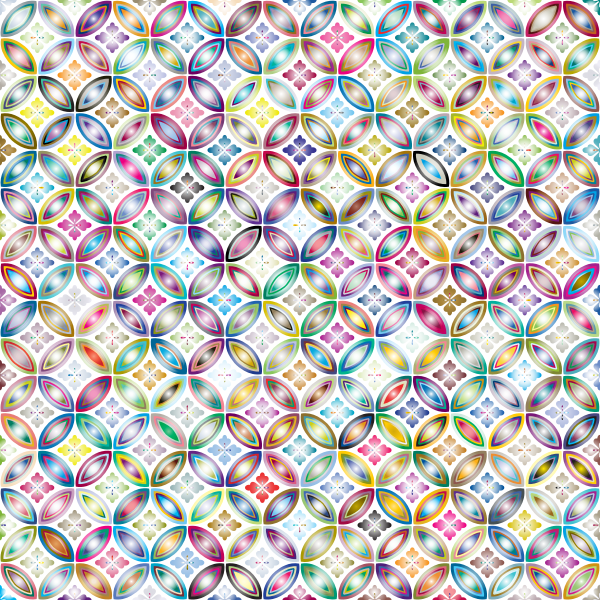 SVG Prismatic floral design pattern