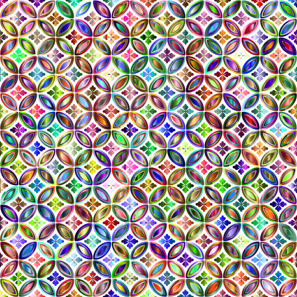 SVG Prismatic floral design pattern vector drawing