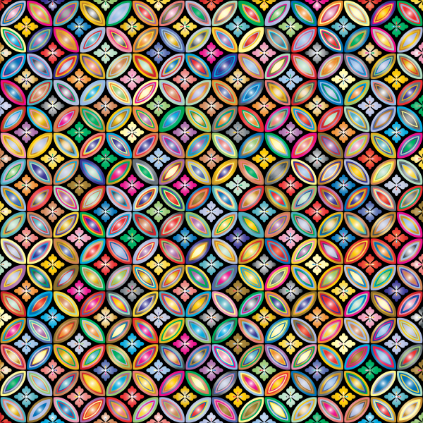 SVG Prismatic floral design pattern vector image