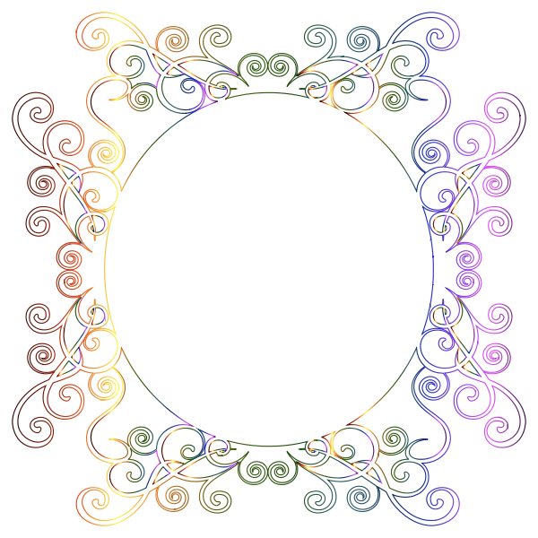 SVG Prismatic flourish border