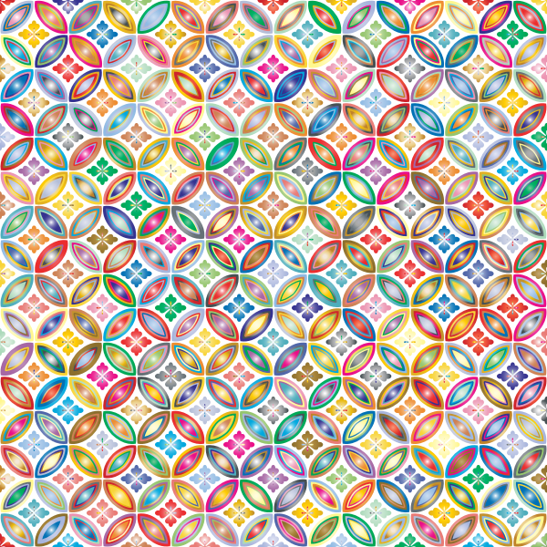 SVG Prismatic flowers on white background