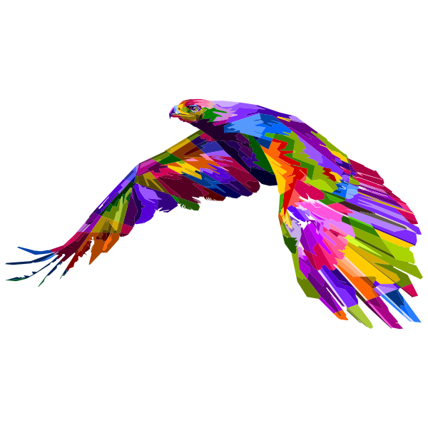 SVG Prismatic geometric eagle