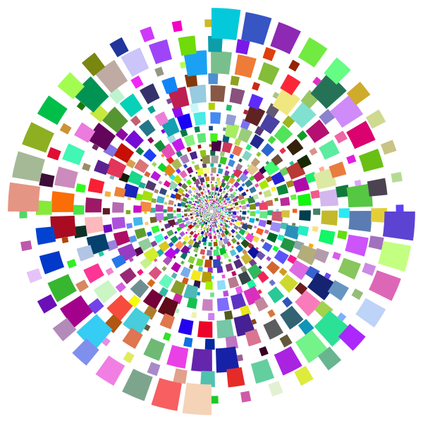 SVG Prismatic Geometric Vortex