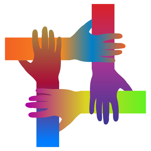 SVG Prismatic holding hands