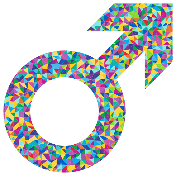 SVG Prismatic Male Sign