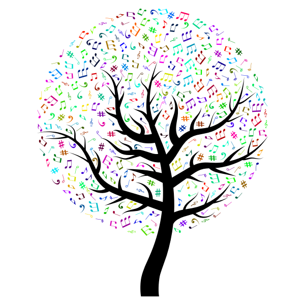 SVG Prismatic music tree