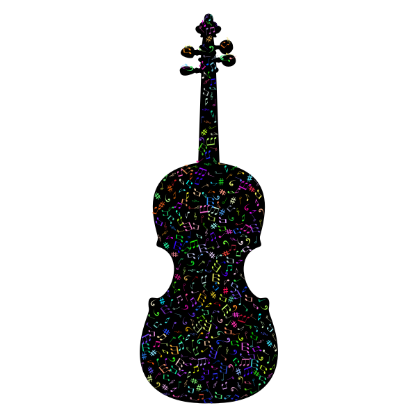 SVG Prismatic Musical Violin With Background