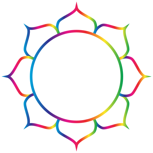 SVG Prismatic Pattern Lotus Flower Line Art