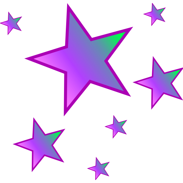 SVG Prismatic purple stars