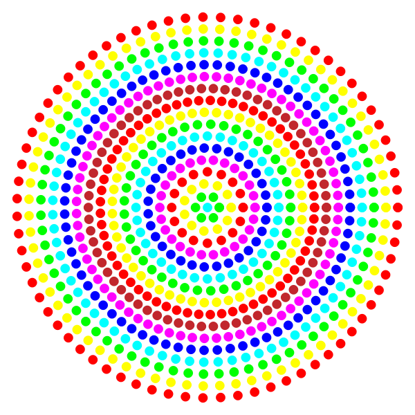 SVG Prismatic Radial Dots