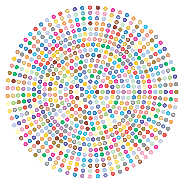 SVG Prismatic Radial Dots 3