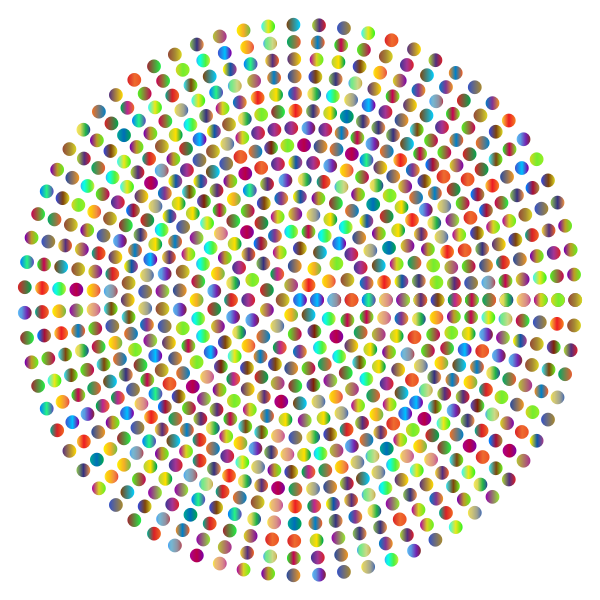 SVG Prismatic Radial Dots 5
