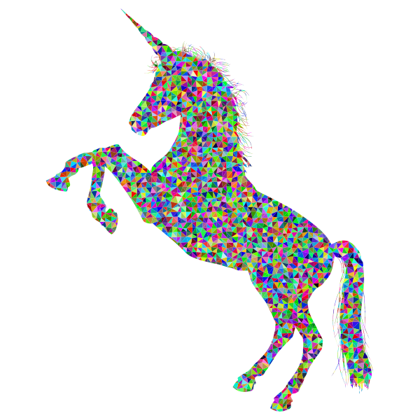 SVG Prismatic unicorn silhouette