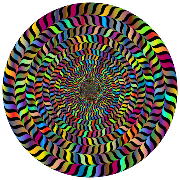 SVG Prismatic vortex in colors