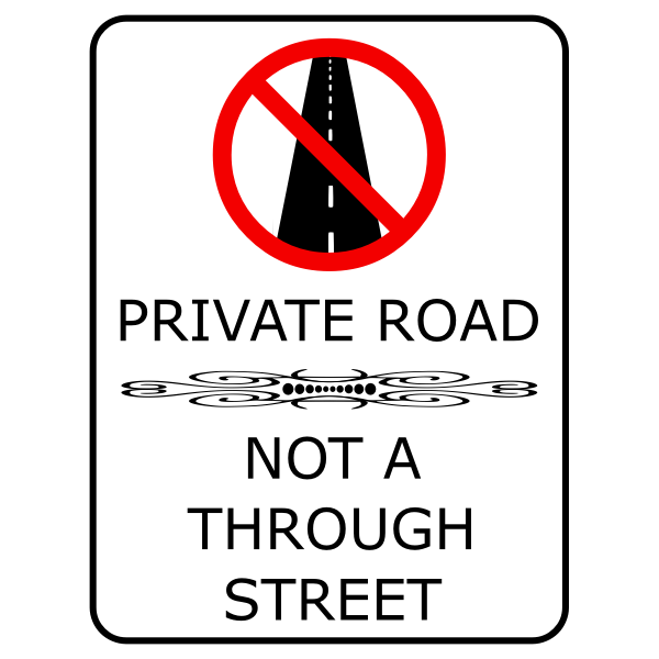 SVG Private road