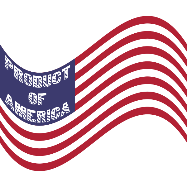 SVG Product Of America Wavy Flag 3