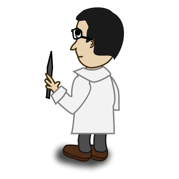 SVG Professor comic character vector image