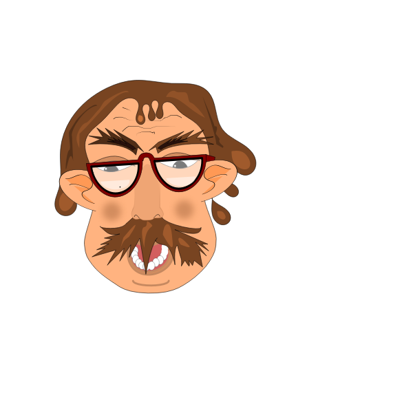 SVG Professor in cartoon style