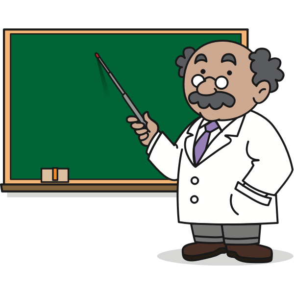 SVG Professor teaching vector image
