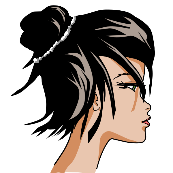 SVG Profile of a girl with bangs