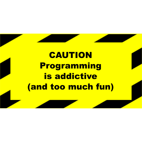 SVG Programming addictive sign vector image