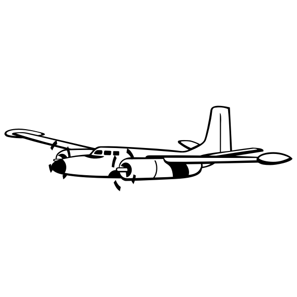SVG Propeller-driven airplane silhouette