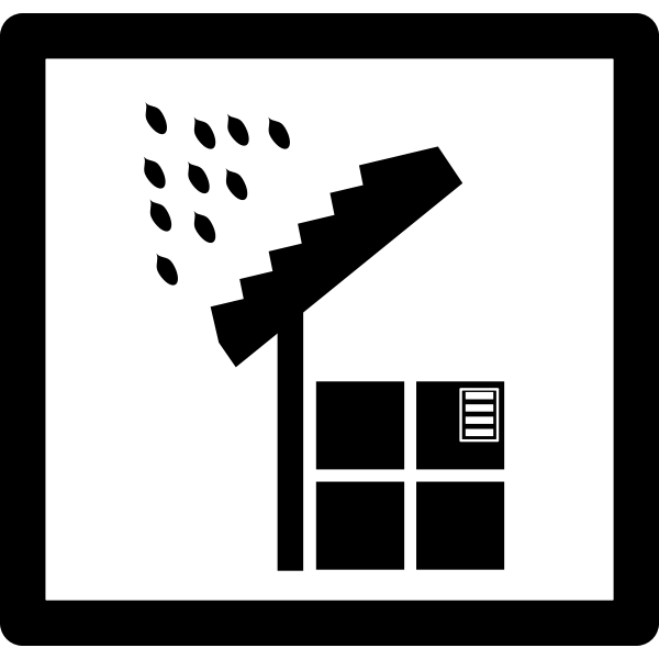 SVG Protect from moisture under roof pictogram vector graphics