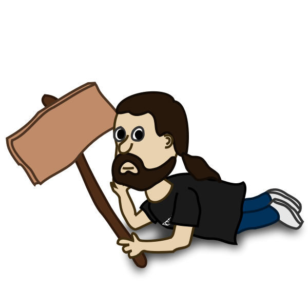 SVG Protestor comic character vector image