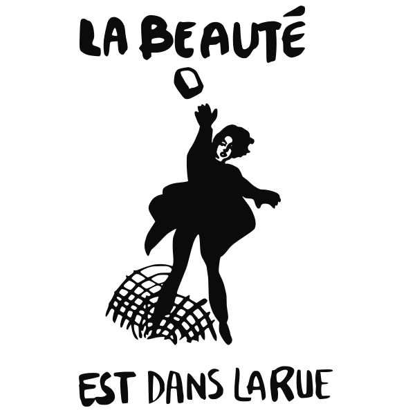 SVG Protestor in the street vector image