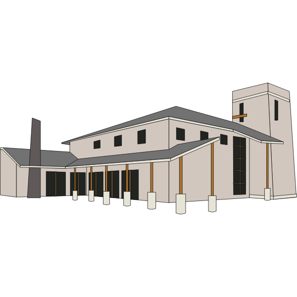 SVG Providence bible church vector illustration