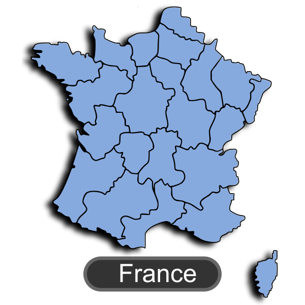 SVG Provinces of France vector drawing