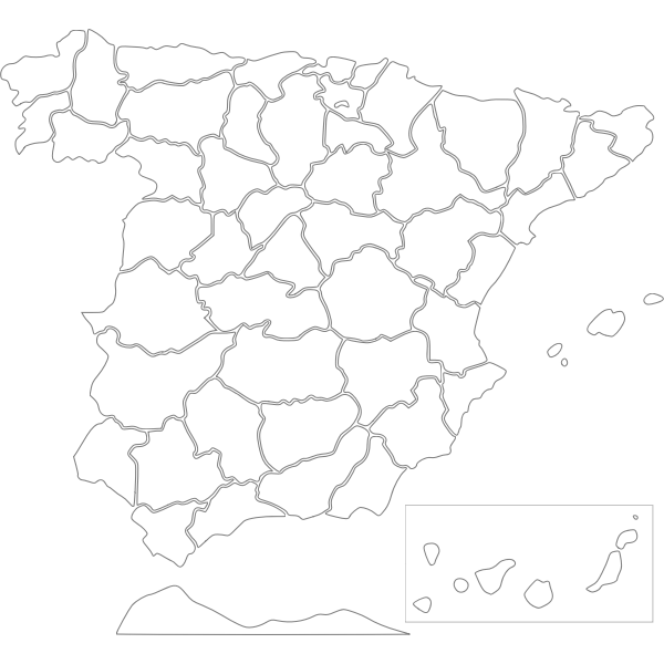 SVG Provinces of Spain vector drawing