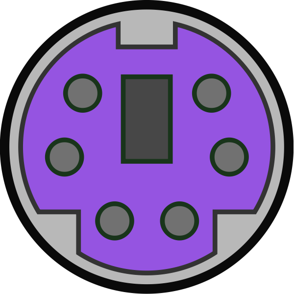 SVG PS2 keyboard port vector image