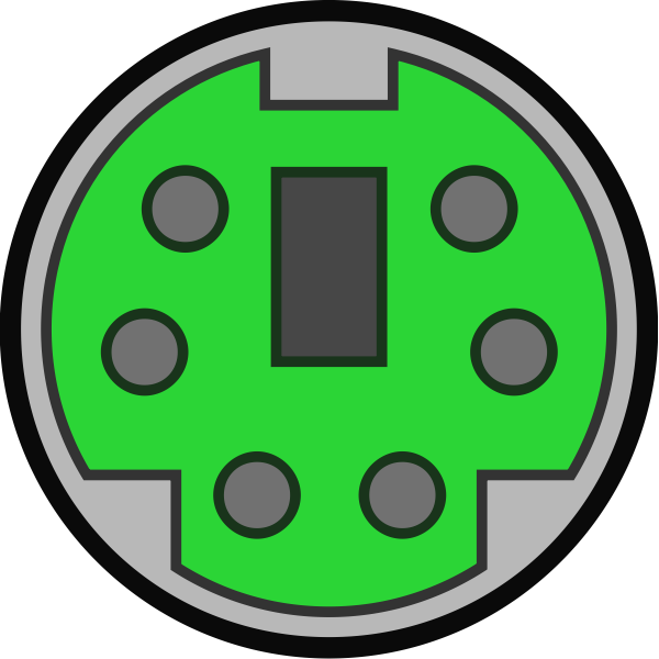 SVG PS2 mouse port vector image