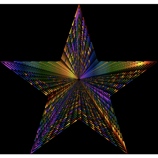 SVG Psychedelic 3D Star Spikes