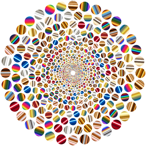 SVG Psychedelic Colorful Concentric Circles Vortex